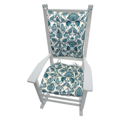 sylvan teal indoor outdoor rocking chair cushions - barnett home decor