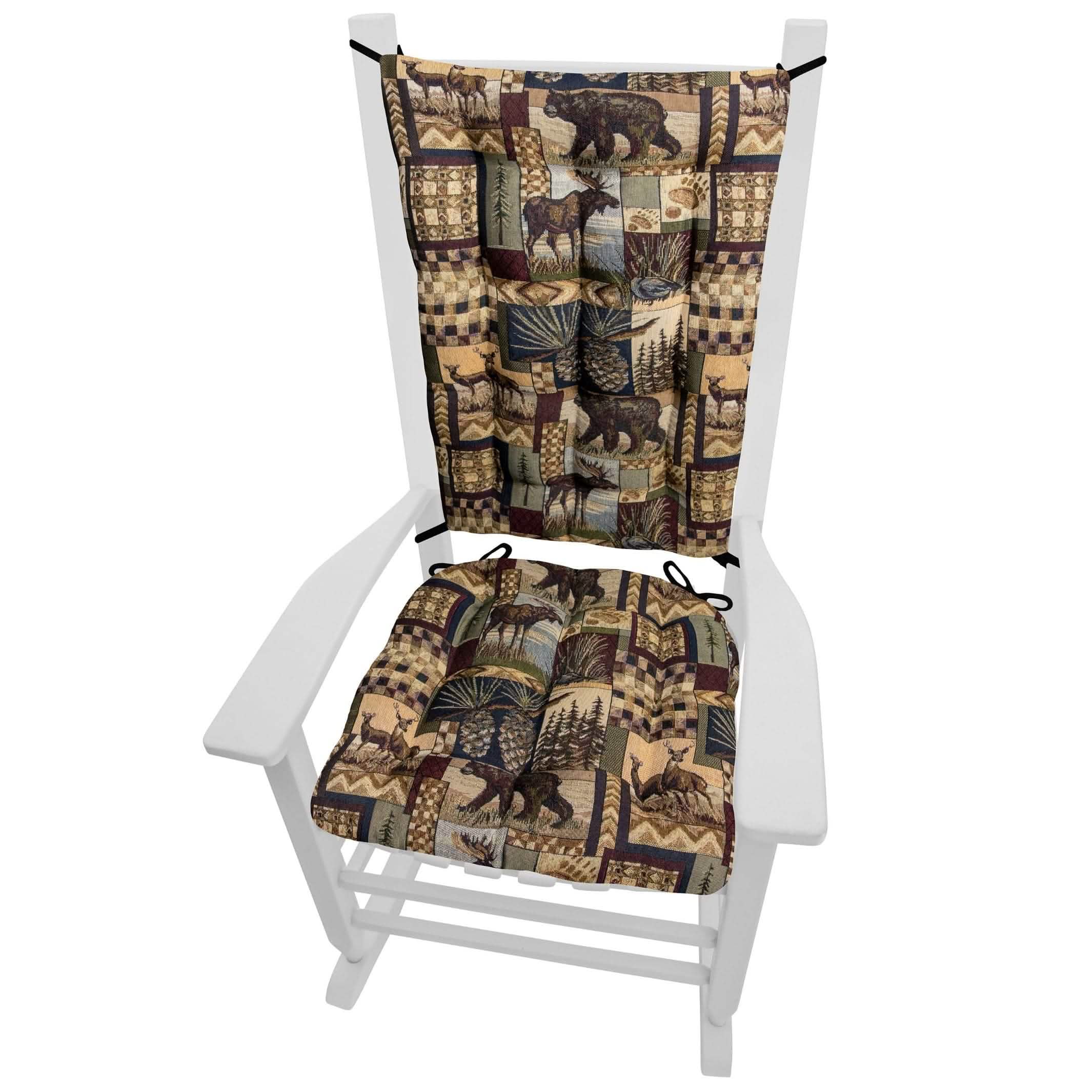 Woodlands Peters Cabin Rocking Chair Cushions Latex Foam