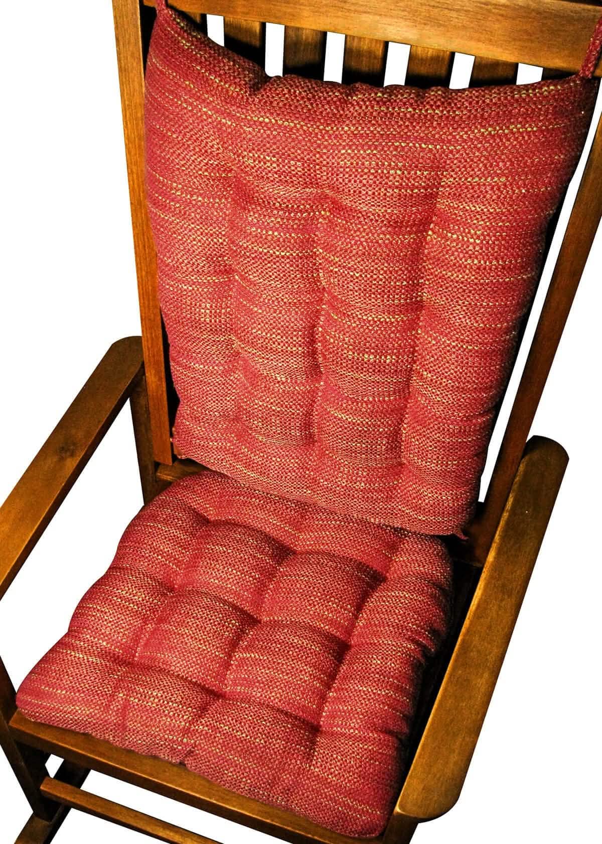 Brisbane Red Rocking Chair Cushions | Barnett Home Decor | Apple Red