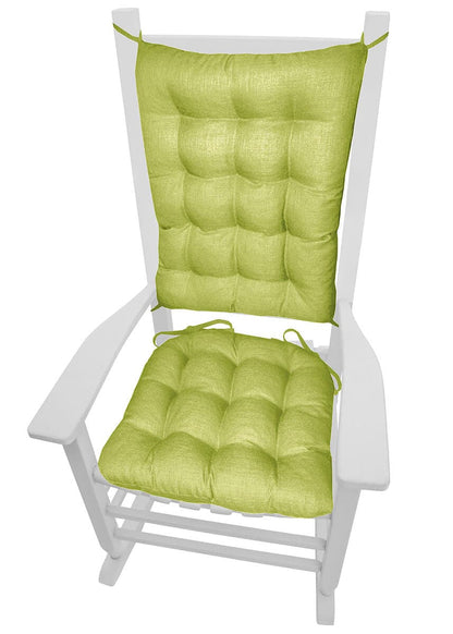 Rave Pear Green Indoor/Outdoor Rocking Chair Cushions - Barnett Home Decor - Green