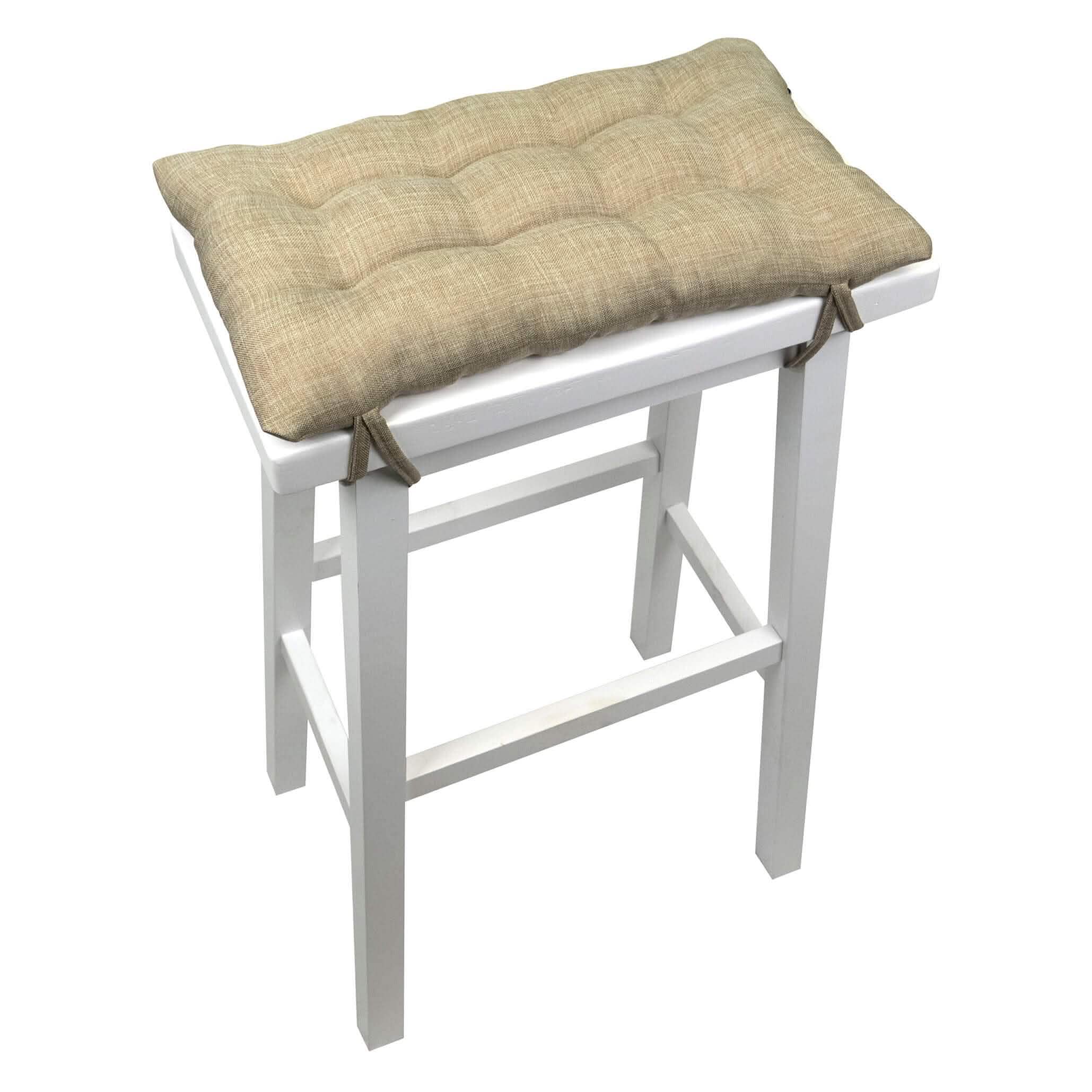 Hayden Beige Saddle Stool Cushions - Barnett Home Decor - Gaucho Stool - Satori Cushions