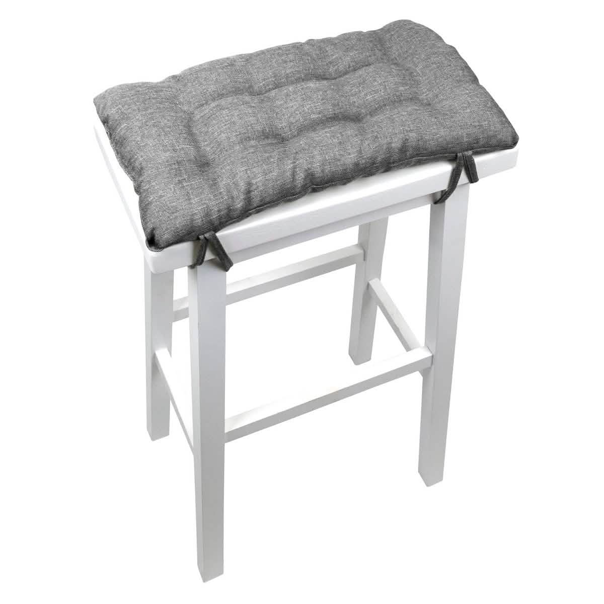 Hayden Grey Saddle Stool Cushions - Barnett Home Decor - Gaucho Stool - Satori Cushions