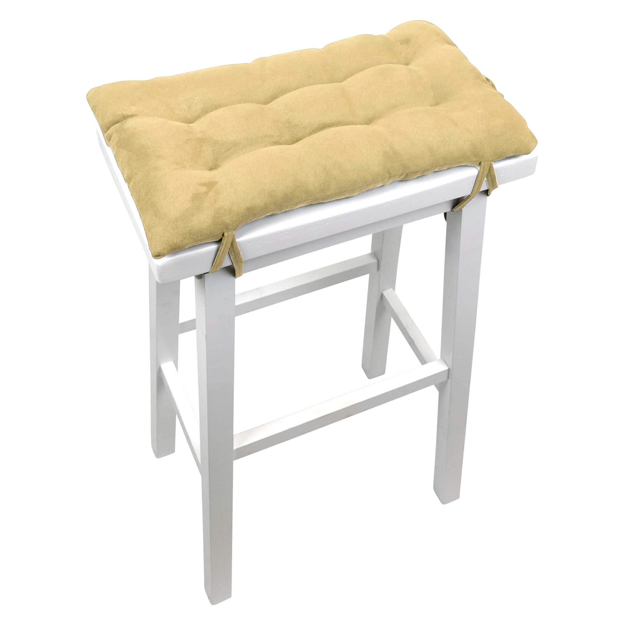 Micro-Suede Camel Saddle Stool Cushions - Barnett Home Decor - Gaucho Stool - Satori Cushions - Beige - Tan