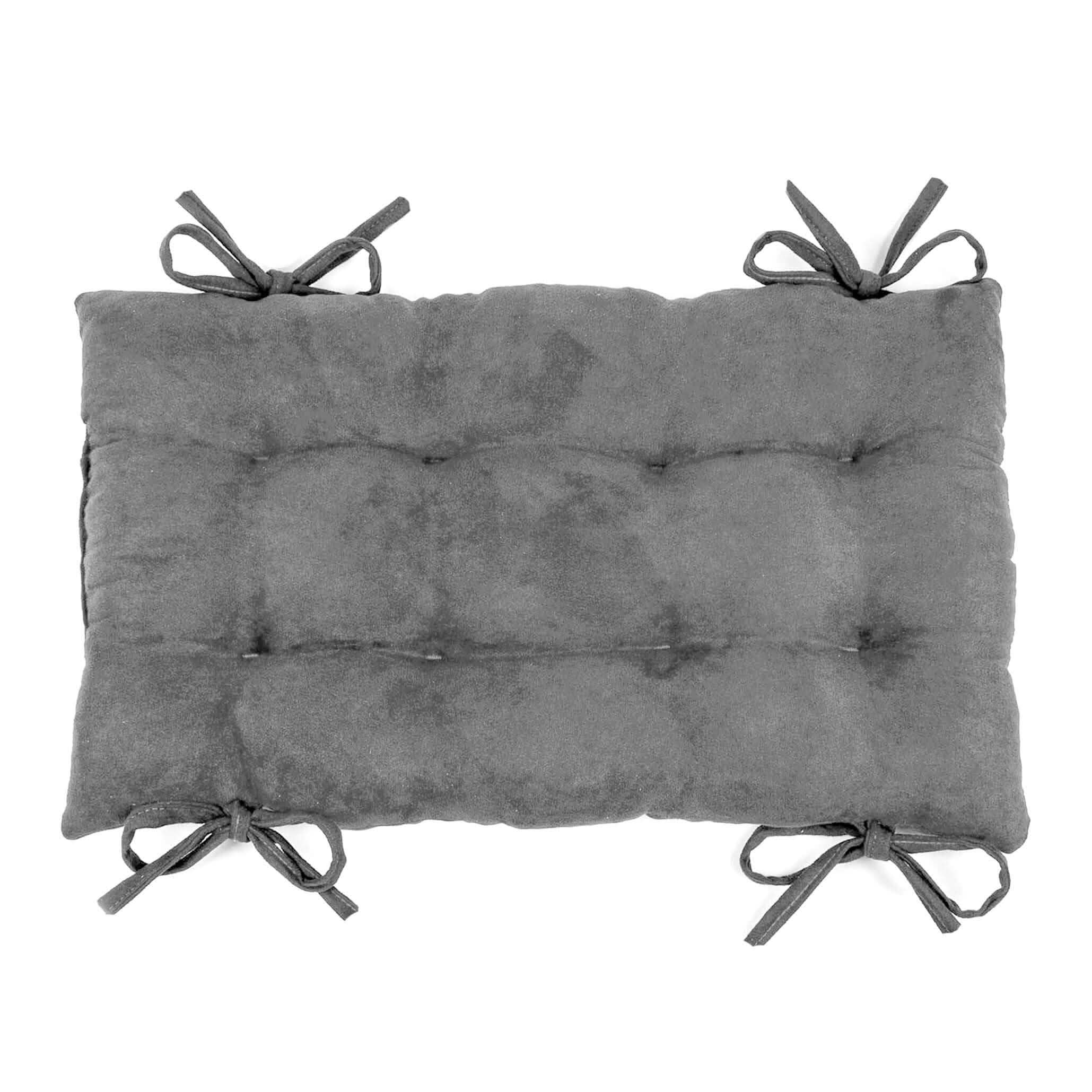 Micro-Suede Grey Saddle Stool Cushions - Barnett Home Decor - Gaucho Stool - Satori Cushions