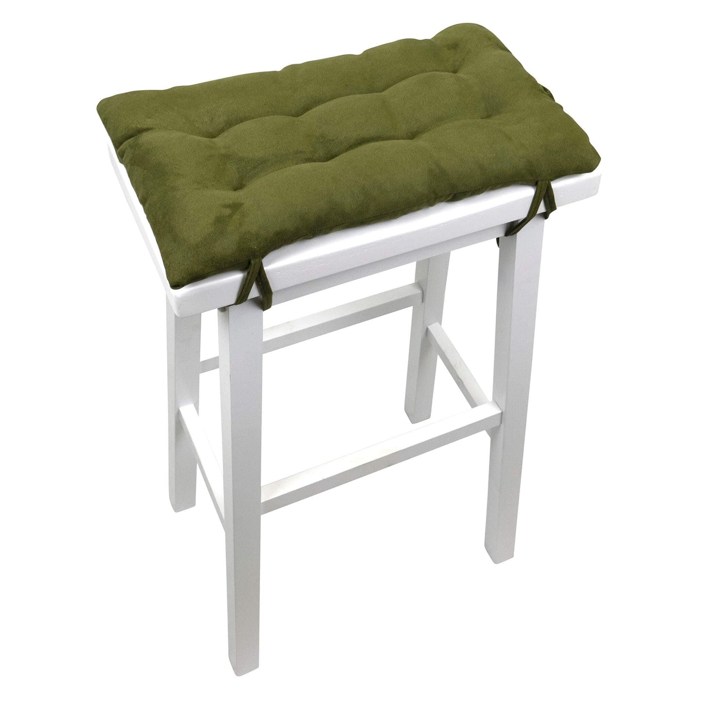 Micro-Suede Laurel Green Saddle Stool Cushions - Barnett Home Decor - Gaucho Stool - Satori Cushions