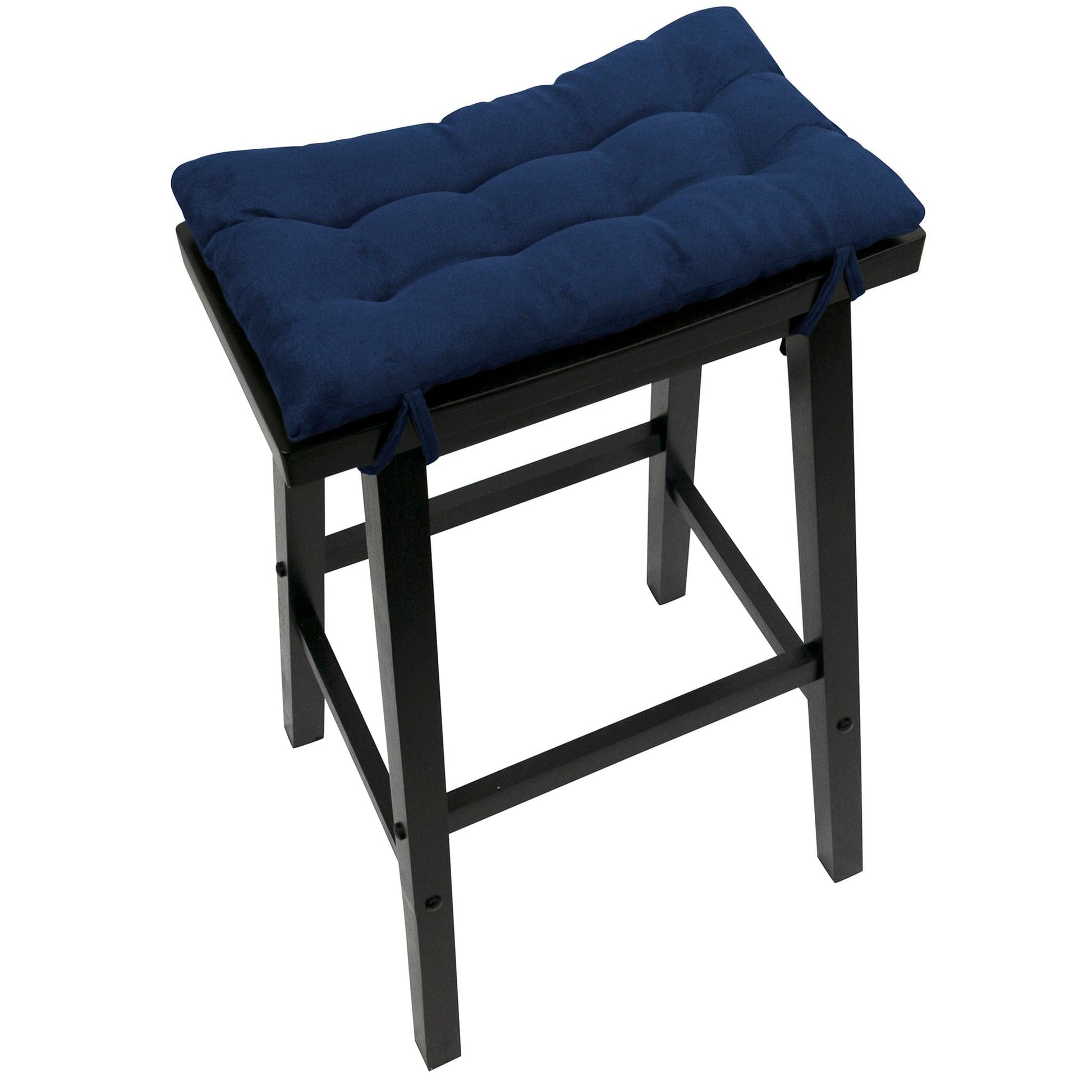 Micro-Suede Royal Blue Saddle Stool Cushions - Barnett Home Decor - Gaucho Stool - Satori Cushions
