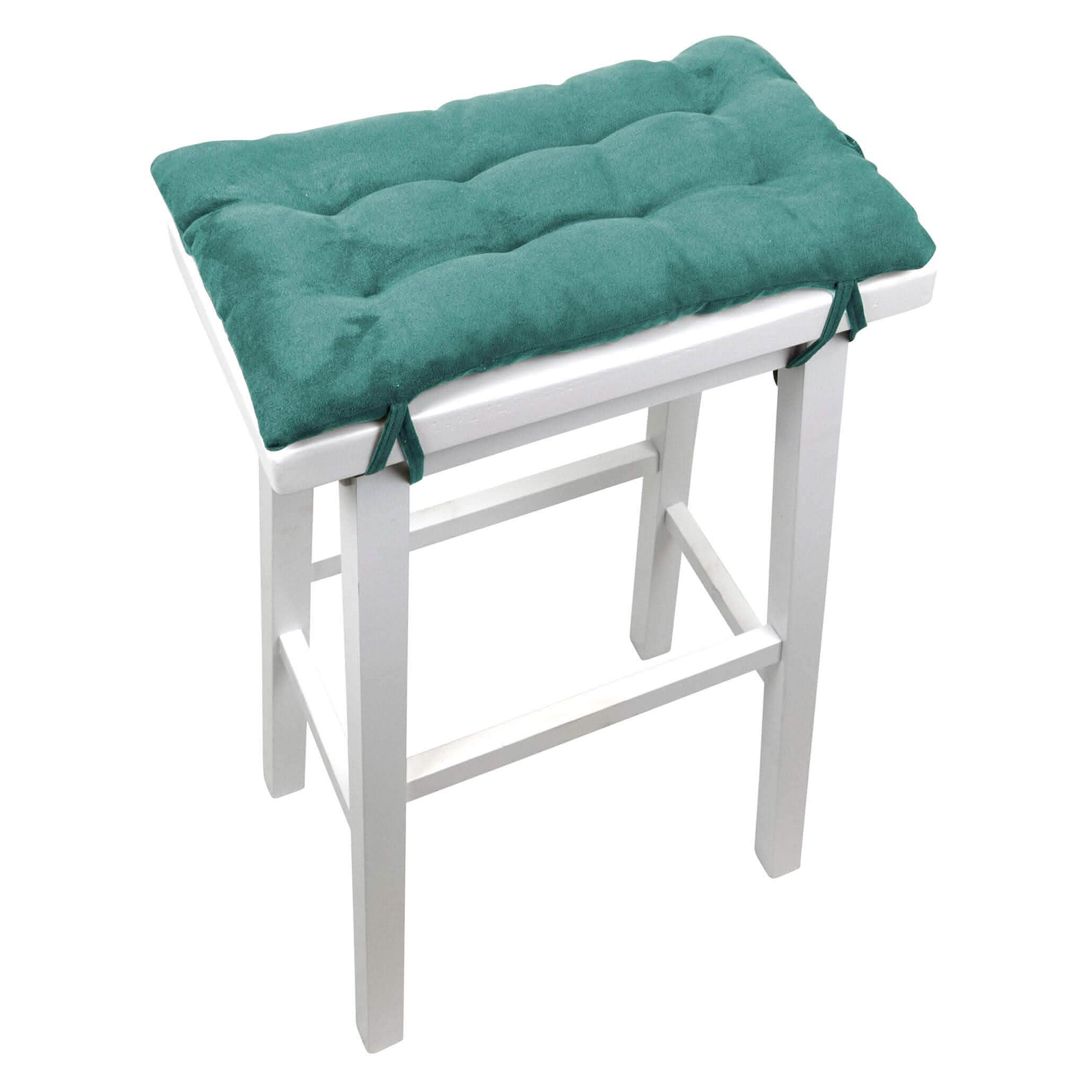 Micro-Suede Turquoise Saddle Stool Cushions - Barnett Home Decor - Gaucho Stool - Satori Cushions