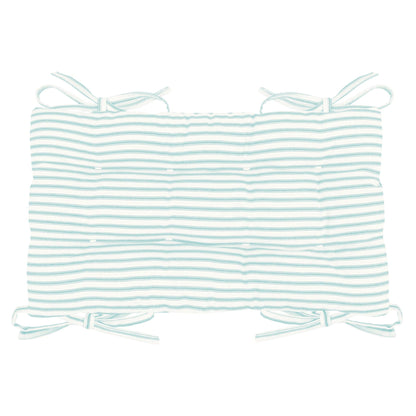 Ticking Stripe Aqua Saddle Stool Cushions - Barnett Home Decor - Gaucho Stool - Satori Cushions