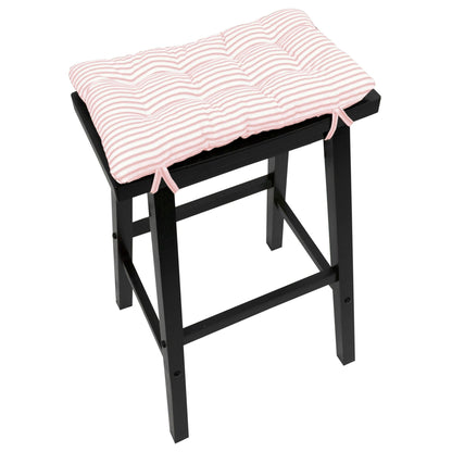 Ticking Stripe Red Saddle Stool Cushions - Barnett Home Decor - Gaucho Stool - Satori Cushions - Striped - Red & White