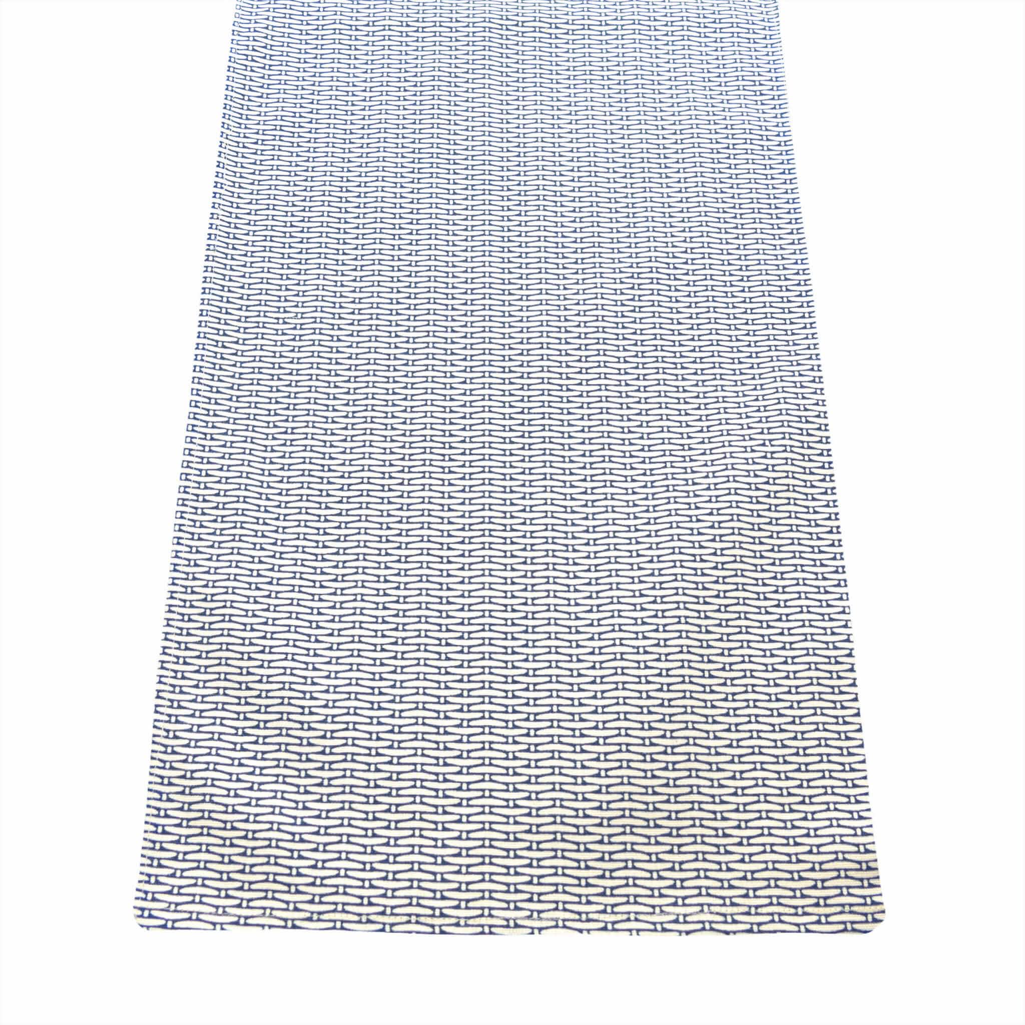 Basketweave Navy 72" Table Runner - Rectangle - Hemmed