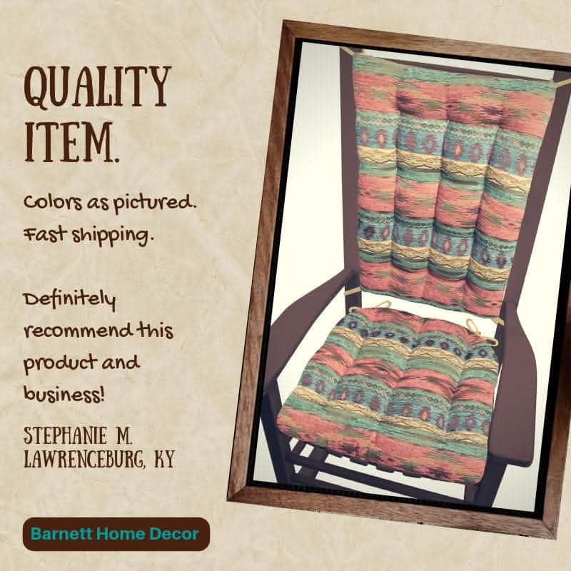 Southwest Phoenix Sunset Rocking Chair Cushions Customer Testimonial 