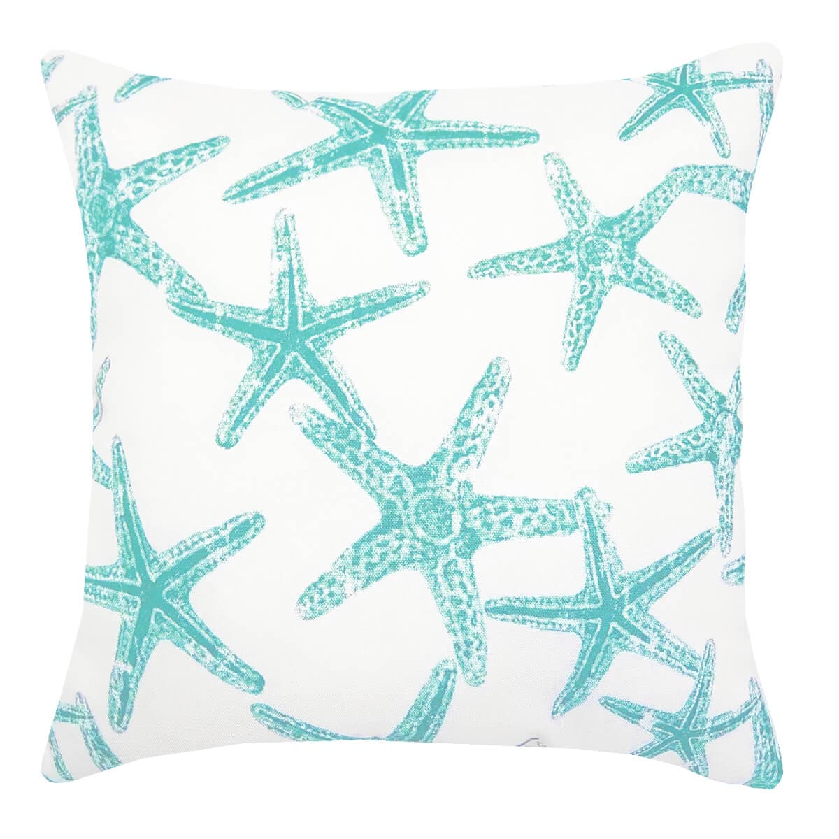 Sea Shore Starfish Aqua Throw Pillow | Barnett Home Decor