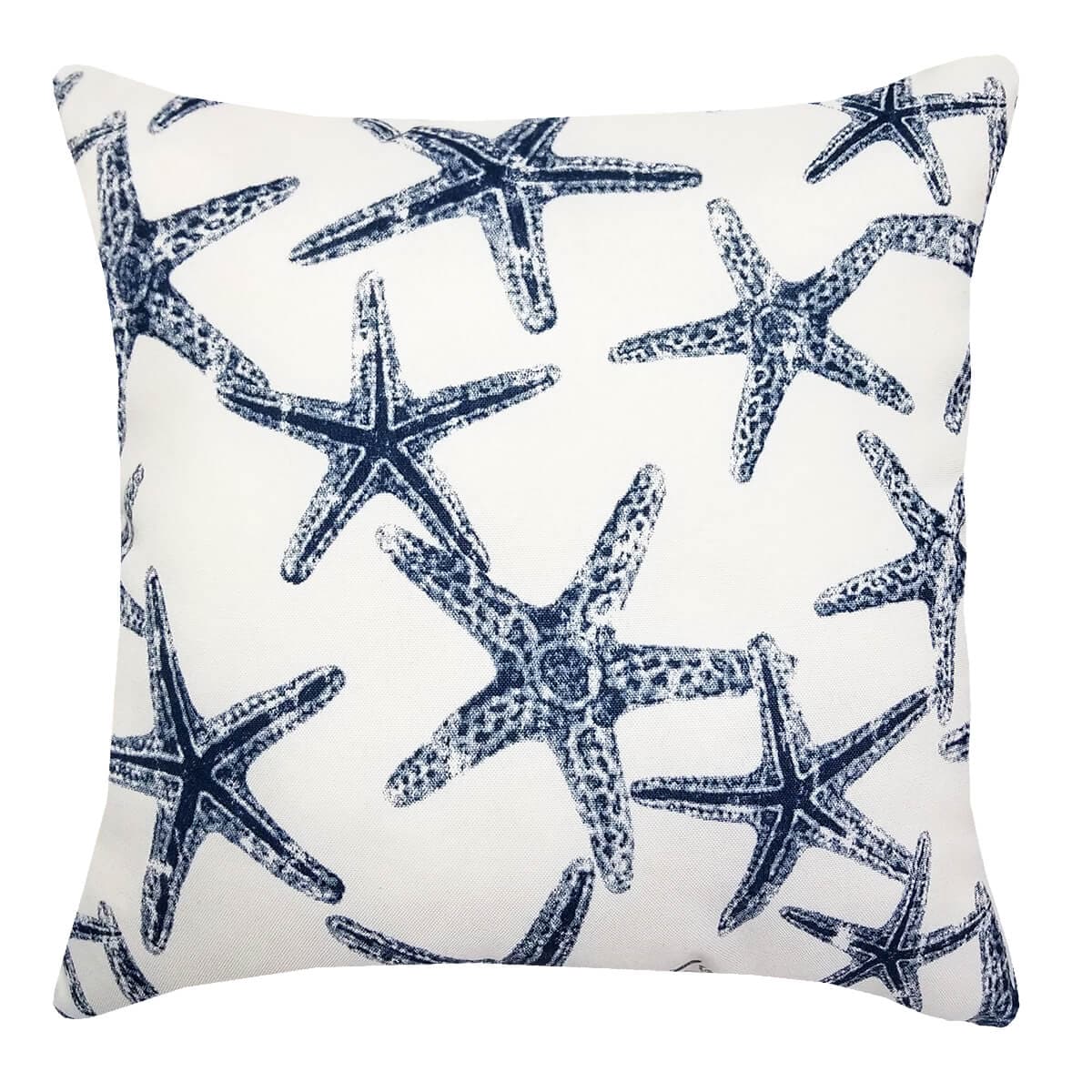 Sea Shore Starfish Navy Throw Pillow | Barnett Home Decor