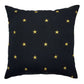 Embroideries Stars Toss Pillow - 14" - Gold Embroidered Throw Pillow (Black)