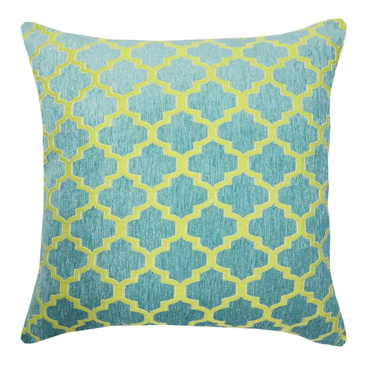 Keaton Aqua Throw Pillow | Barnett Home Decor