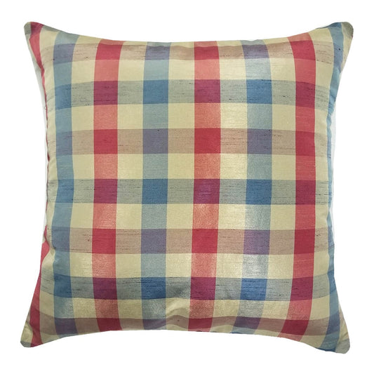 Silky Plaid Winterberry Throw Pillow | Barnett Home Decor