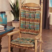 Saguaro Trail Rocking Chair Cushions - Latex Foam Fill - Reverses to MS