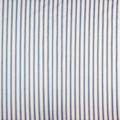 Ticking Stripe Navy Blue Swatch | Barnett Home Decor