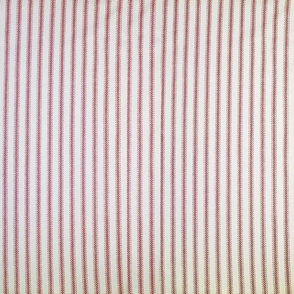 Ticking Stripe Red and White Industrial Chair Pad - Latex Foam Fill - Barnett Home Decor