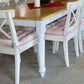 Ticking Stripe Red Dining Chair Pads- Barnett Home Decor - Red & White