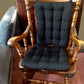 Tiffany Black Brocade Rocking Chair Cushion - Barnett Home Decor - Black