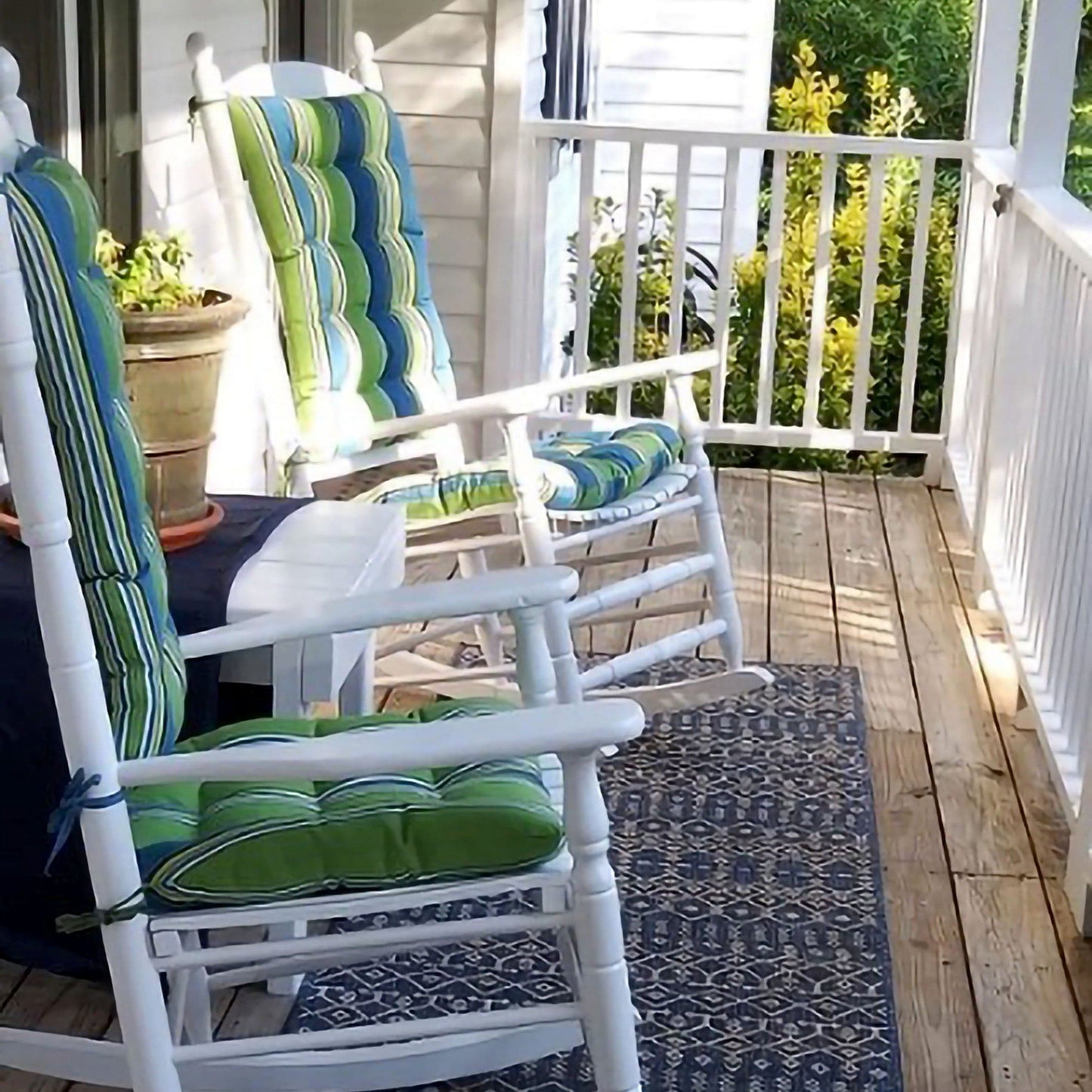 Westport Hampton Porch Rocker Cushions - Latex Foam Fill - Reversible