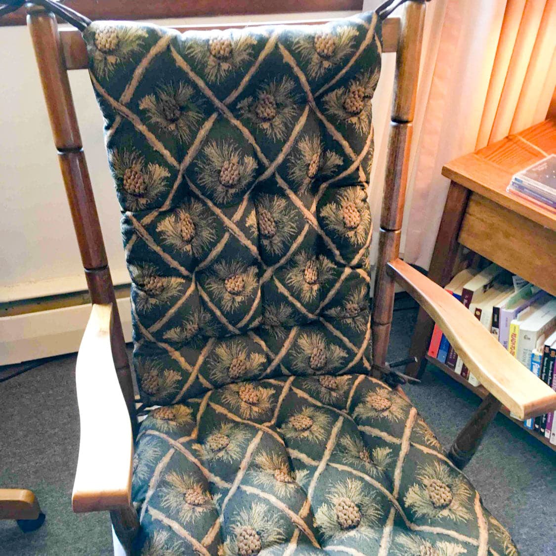 Multi Rustic Rocking Chair Cushion Pads